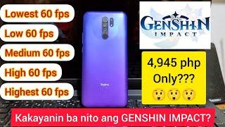 REDMI 9 4/64 MEDIATEK HELIO G80 ( GENSHIN IMPACT GAME TEST )