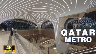 QATAR Metro Ride to Mall of Qatar | 4K UHD 60FPS #doha #qatar #walkingtour