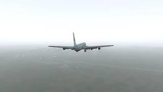 X-Plane 11|DC-8 63 KLM| landing at EDDF| foggy weather