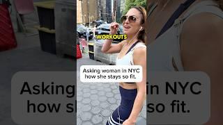 Asking fit woman what she does for her workouts. #workout #fitness #nyc #girlswholift