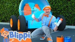 Blippi Explores In The Blippi-Mobile! | Vehicles for Kids | Educational Videos for Kids