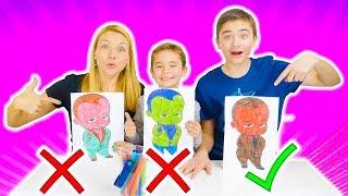 3 MARKER CHALLENGE #2 !!! - Mère VS Fils : Baby Boss, Minions, Licorne...