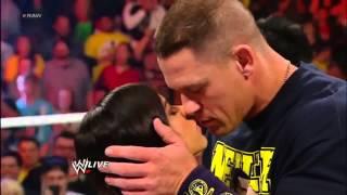 John Cena and AJ Lee Kiss   WWE Raw 111912