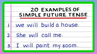 SIMPLE FUTURE TENSE IN ENGLISH GRAMMAR | 5 | 10 | 20 SIMPLE FUTURE TENSE EXAMPLES