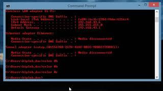 How to change color in windows command prompt