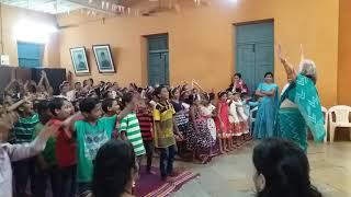 Jyoti didi taking the Innaguration session with our B. J. HOME KIDS