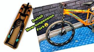 How to Install Stunt Riding Suspension fork In any Cycle. Stunt Bala suspension fork cycle me lagaye