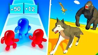 Join Blob Clash 3D vs Epic Animal Hop & Smash Run 3D - 1⭐Gameplay Max Levels