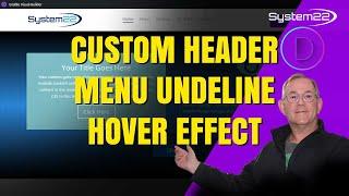 Divi Theme Custom Header Menu Underline Hover Effect