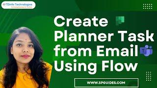 Create task in planner from email using Power Automate