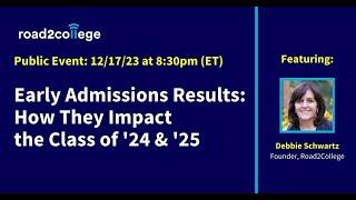 Early Admissions Results:  How They Impact the Class of 2024-2025
