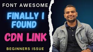 font awesome icon cdn link - Hindi #pkdeveloper