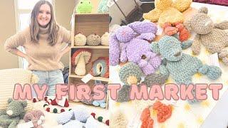 my first market  || crochet market prep + vlog! | Small Business Owner | Craft Fair | Booth Set-up