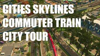 Riding an intercity train on my city in Cities Skylines 4K - Third Person View