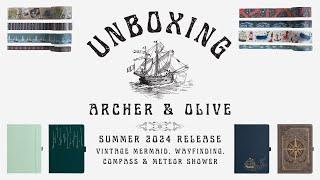 UNBOXING: Archer & Olive Summer 2024 Release - Vintage Mermaid, Wayfinding, Compass & Meteor Shower