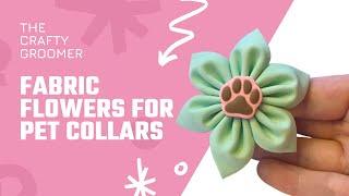 How to make Easy Fabric Flower for Pet Collars