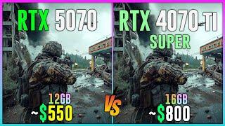 RTX 5070 vs RTX 4070 TI SUPER - Test in 16 Games