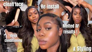 OLD WIG WASH DAY ROUTINE! HOW TO CLEAN LACE, RESTORE, AND RE INSTALL FT VSHOW HAIR