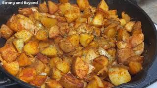 Cast Iron Fried Potatoes & Onions