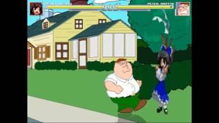 NICK54222 MUGEN: Reimu Hakurei (me) VS Peter Griffin