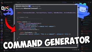 How to make a COMMAND GENERATOR command for your discord bot! || Discord.js V14