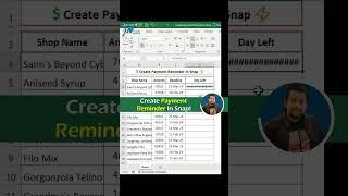 Level Up Your Excel Skills:  Build a Payment Reminder System in Seconds #shorts