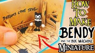 DIY Bendy and the Ink Machine Miniature Tutorial How to make polymer clay craft