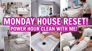 ⏰MONDAY POWER HOUR HOUSE RESET - SPEED CLEAN THE HOUSE WITH ME! | Amy Darley