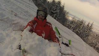 ALMOST BROKE LEG - GoPro | FreeRide Skiing - Sljeme, Croatia