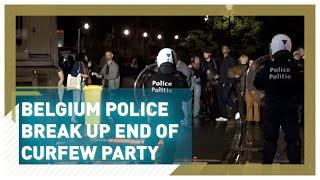 Belgium police break up end of curfew party