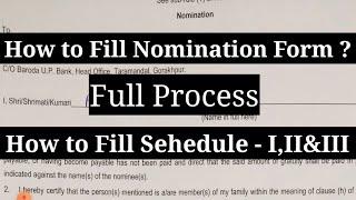 Nomination Form for RRB Clerk/Po ll Schedule -l,ll,lll Form