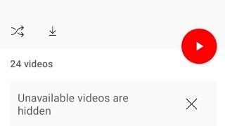 'Unavailable videos are hidden' remove & delete video