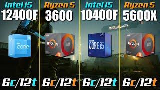 i5-12400f vs. Ryzen 5 5600X vs. i5-10400f vs. Ryzen 5 3600 | Best CPU for Gaming in 2022