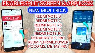 How To Use Split Screen & Lock App On Redmi Note 8, REDMI NOTE 9/9PRO, REDMI NOTE 10, REDMI 9 PRIME