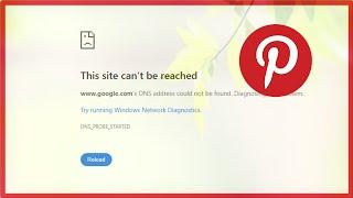 Pinterest - Not Open - Login Problem - The site can't be reached - Windows - Pc