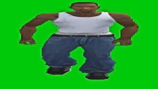 Wide CJ green screen walking in game (MADE BY ME, please give credits if you use it)