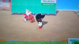 Animal crossing villagers Naruto running.