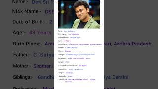 Indian Music Director Devi Sri Prasad Biography #shorts #shortvideo #youtubeshorts