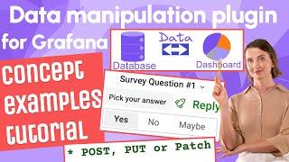 Data Manipulation Plugin for Grafana | Manual data entering and User input into Dashboard