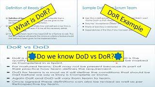 Understanding 'Definition of Done' vs Ready in Agile Scrum | Definition of Ready (DoR) | DoD vs DoR