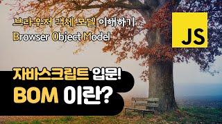 자바스크립트 BOM 이란? | 브라우저 객체 모델 | Browser Object Model  | 웹 개발 입문자들을 위한 강좌!