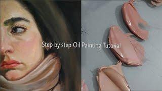 Step by step Portrait painting tutorial in hindi