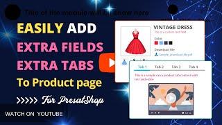 Enhance Product Info: Custom Fields & Tabs for PrestaShop