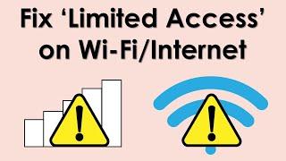 How to fix Limited Access /No internet access on wifi in windows 7/8/10