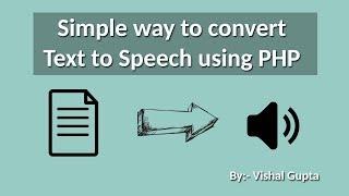 Simple way to convert Text to Speech using PHP | Text to Speach API
