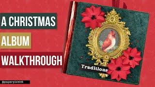 Cloth Covered Christmas Mini Album Walkthrough