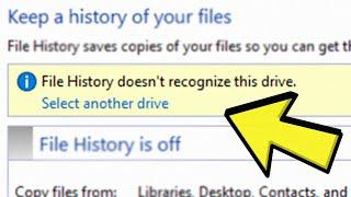 FIX File History Doesn't Recognize This Drive on Windows 11