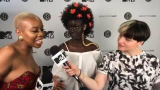 'Khoudia Diop & Moshoodat Sanni on Faces They Make When Applying Makeup'   Beautycon NY   MTV