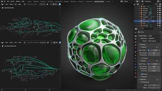 Nodevember 2022 Day 9-10: Extraterrestrial Relic (Blender timelapse)