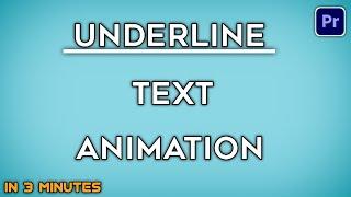 Underline Text Animation In Premiere Pro [Tutorial] | Premiere Pro 2021